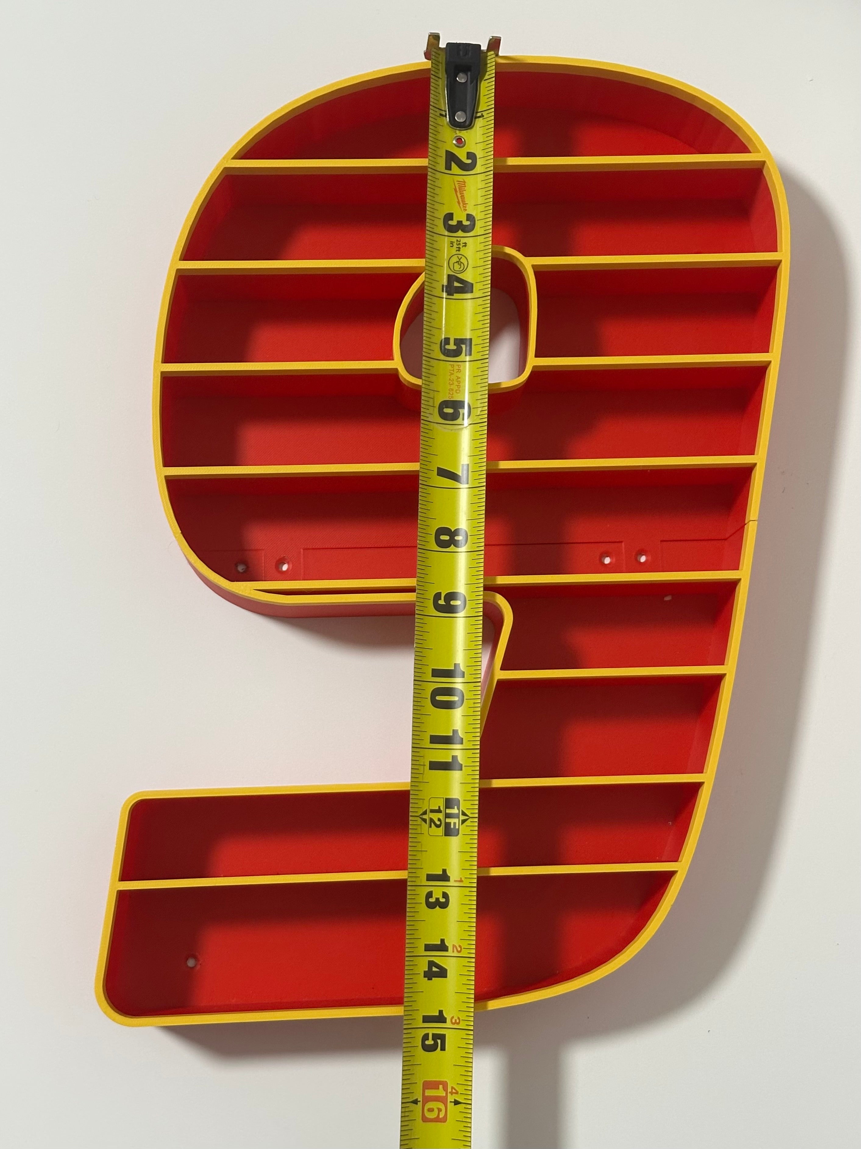 Lightning McQueen '95' Wall Shelf for Regular Cars | Kids Room Organizer
