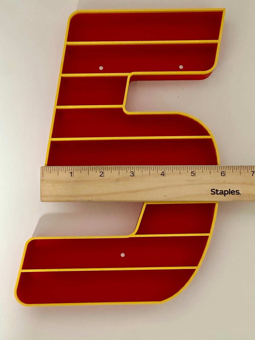 Lightning McQueen '95' Wall Shelf for Mini Cars | Kids Room Organizer